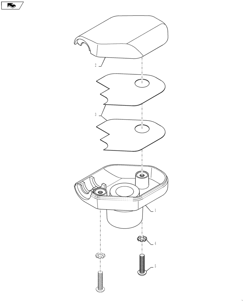 Схема запчастей Case 570N EP - (21.126.AB[03]) - VAR - 747852, 747853 - TRANSMISSION SHIFT LEVER HANDLE (21) - TRANSMISSION