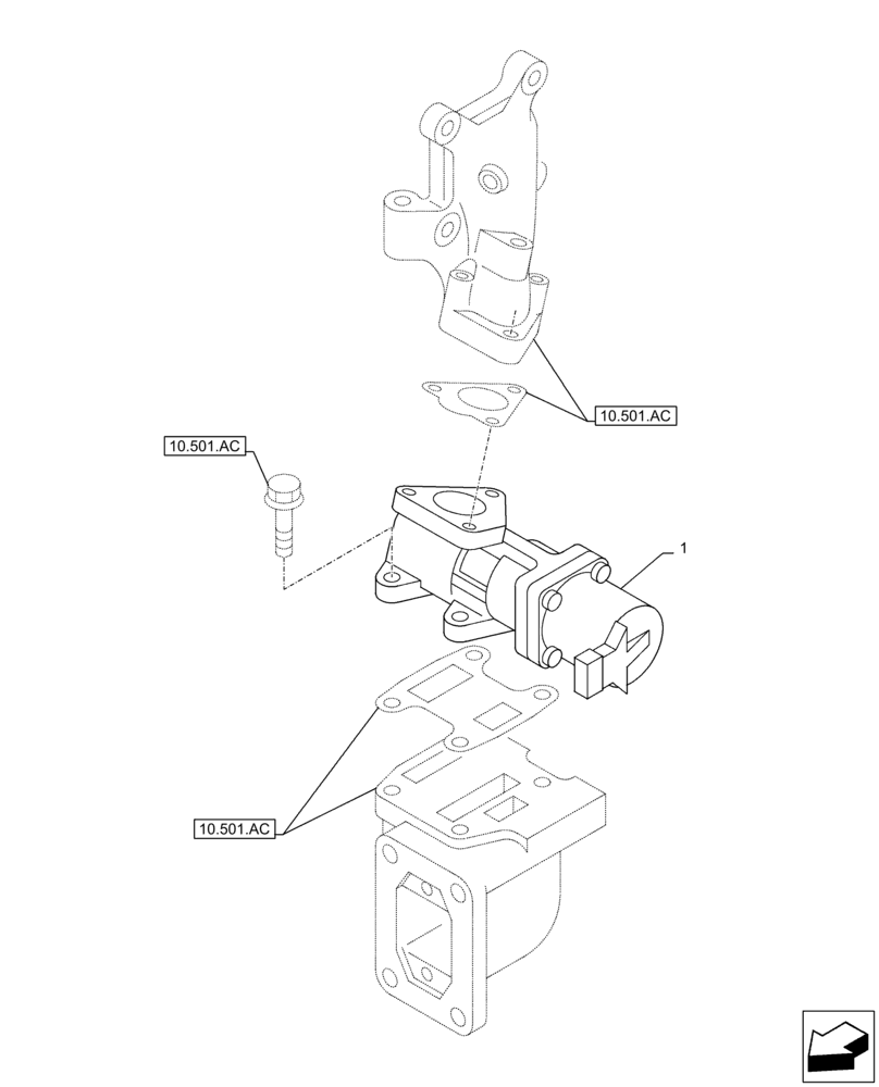 Схема запчастей Case AQ-4HK1XASS01 - (10.501.AA) - EXHAUST GAS RECIRCULATION (10) - ENGINE