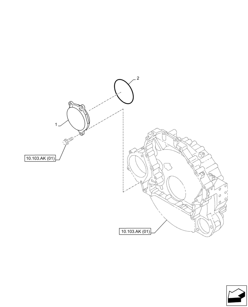 Схема запчастей Case AQ-4HK1XASS01 - (10.102.BB[02]) - COVER, TIMING CONTROL (10) - ENGINE