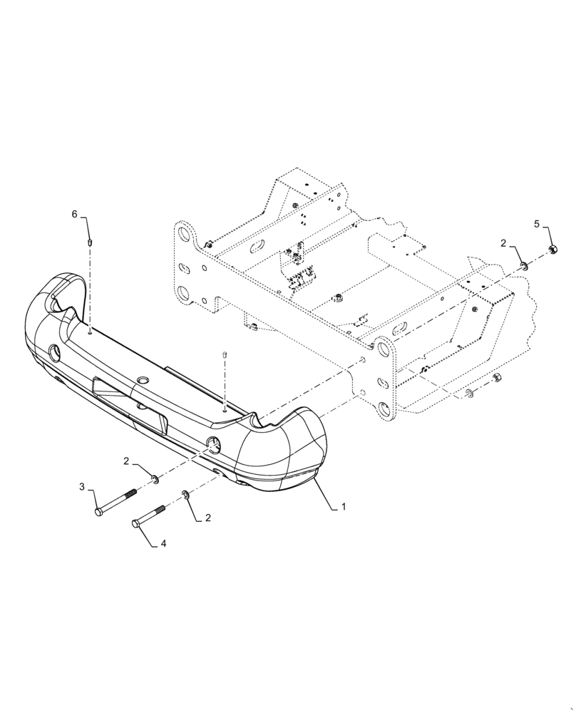 Схема запчастей Case 721F - (39.140.AM) - COUNTERWEIGHT INSTALLATION (39) - FRAMES AND BALLASTING