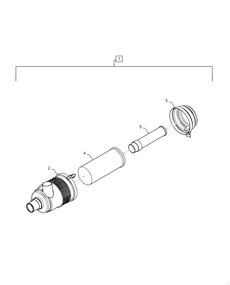 Схема запчастей Case CX36B - (10.202.AB[03]) - AIR CLEANER ASSY (10) - ENGINE