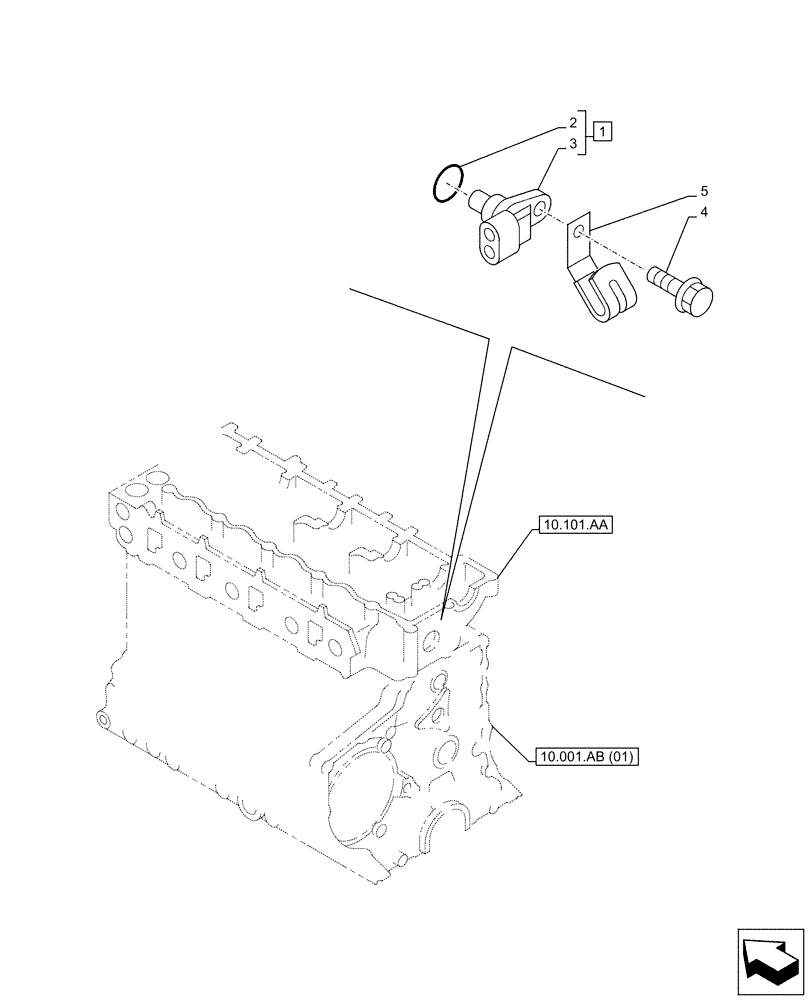 Схема запчастей Case AQ-4HK1XASS01 - (55.015.AD) - CAMSHAFT, SENSOR (55) - ELECTRICAL SYSTEMS