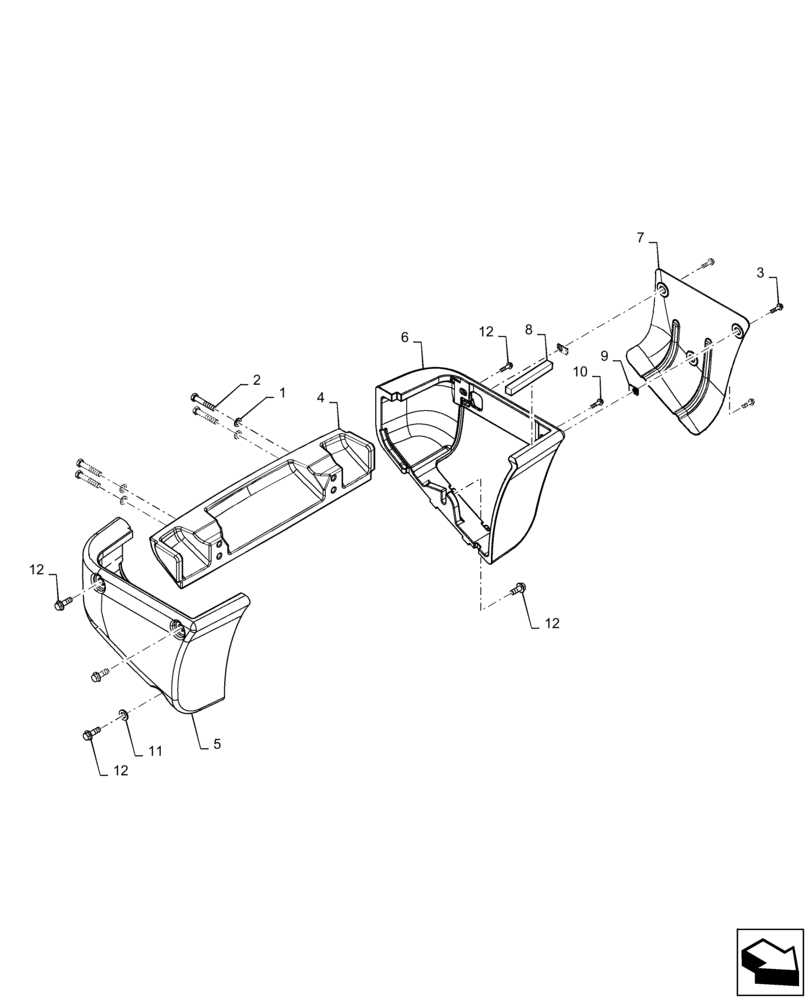 Схема запчастей Case SR270 - (39.140.AM) - COUNTERWEIGHT (39) - FRAMES AND BALLASTING