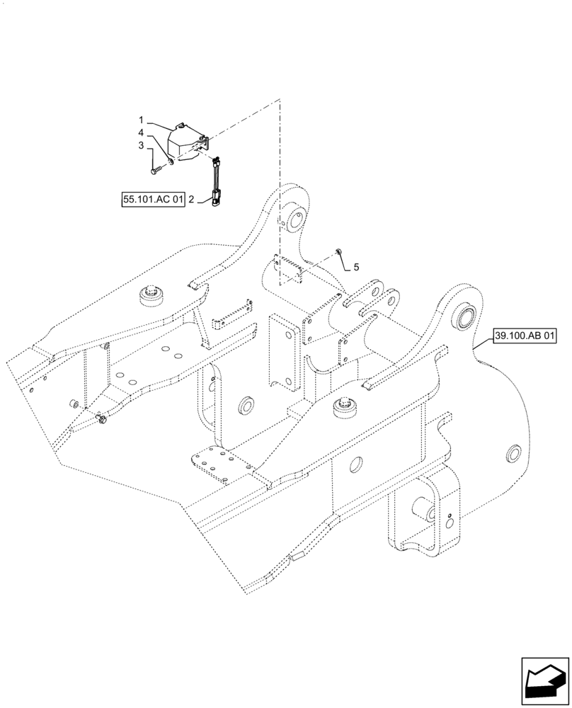 Схема запчастей Case 570N EP - (55.408.BE[01]) - BACKUP ALARM (55) - ELECTRICAL SYSTEMS