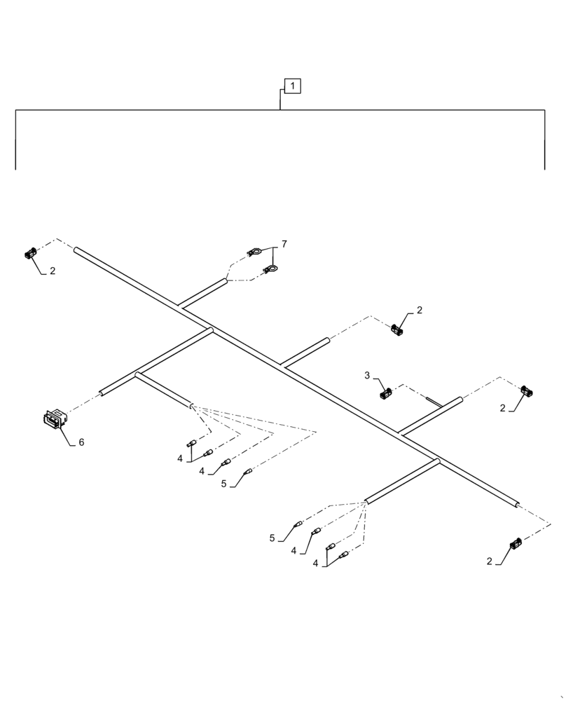 Схема запчастей Case 570N EP - (55.100.DP[05]) - LOW PROFILE CANOPY WIRE HARNESS (55) - ELECTRICAL SYSTEMS