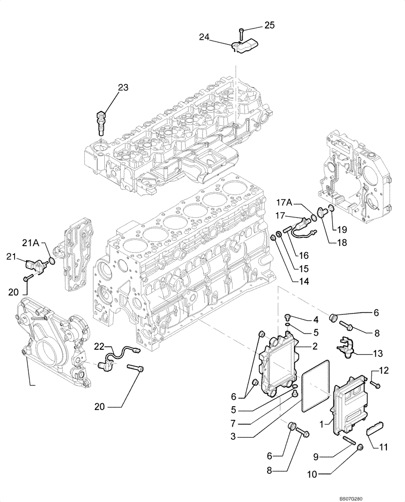 Схема запчастей Case 821E - (03-09) - FUEL INJECTION SYSTEM - MODULE, ENGINE CONTROL (03) - FUEL SYSTEM