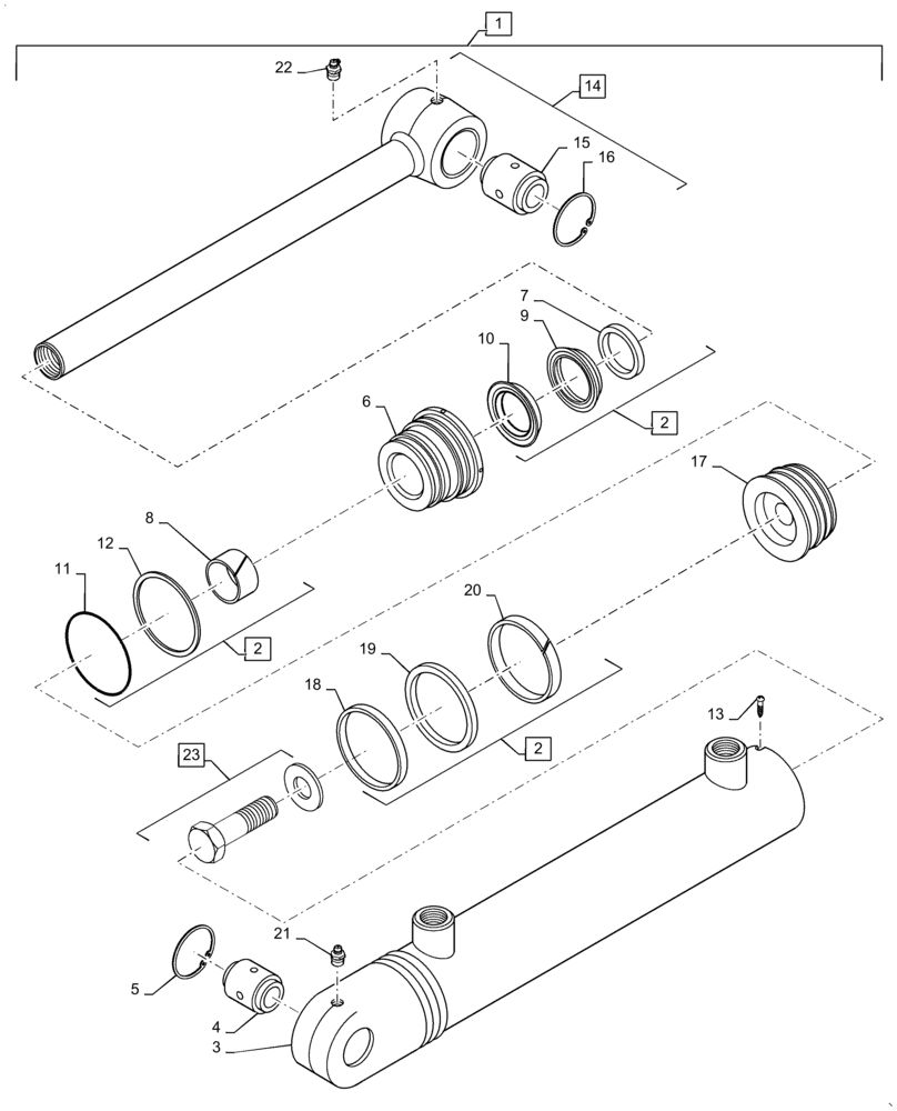 Схема запчастей Case 570N EP - (35.116.AH[01]) - 3 POINT HITCH LIFT CYLINDER (35) - HYDRAULIC SYSTEMS