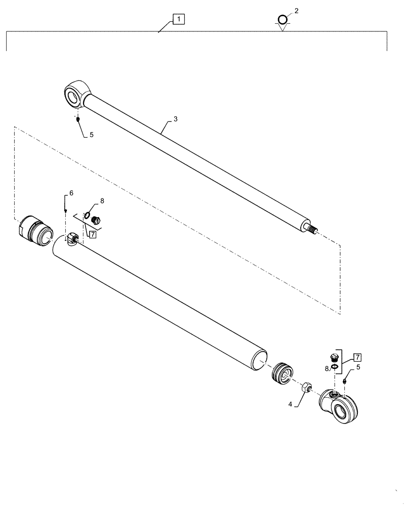 Схема запчастей Case SR270 - (35.701.010) - LOADER LIFT CYLINDER (35) - HYDRAULIC SYSTEMS