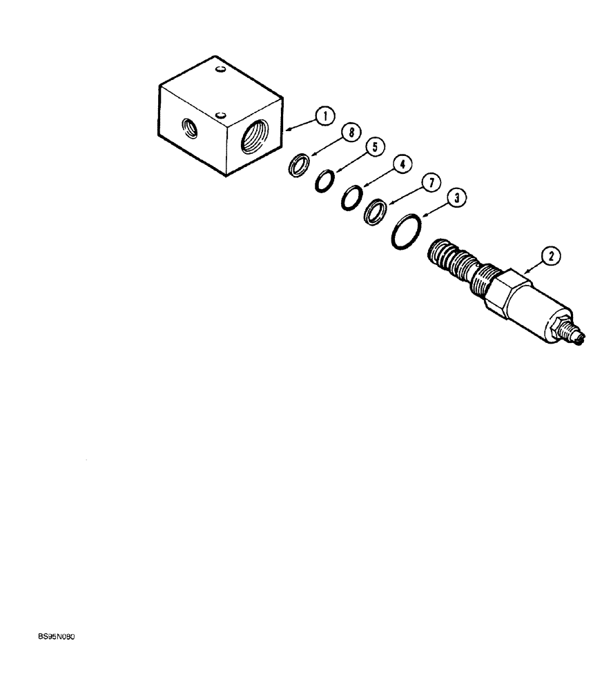 Схема запчастей Case 760 - (05-042) - STEERING PRESSURE REGULATOR VALVE (41) - STEERING