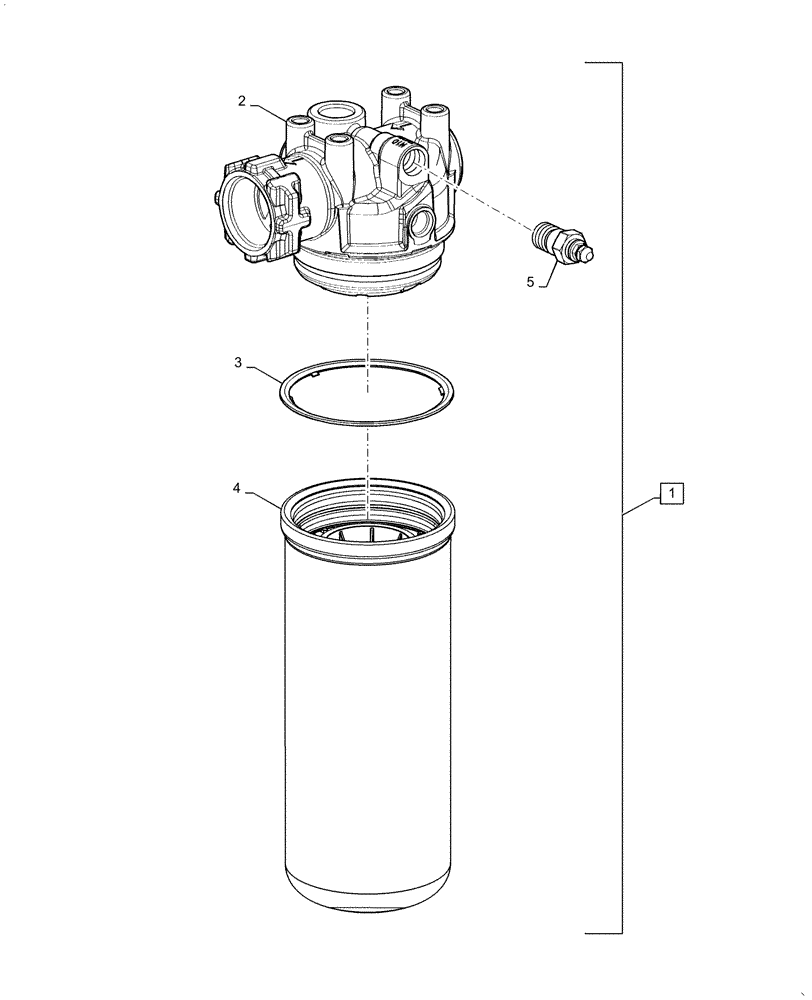 Схема запчастей Case 570N EP - (35.300.AN[01]) - HYDRAULIC OIL FILTER ASSY (35) - HYDRAULIC SYSTEMS