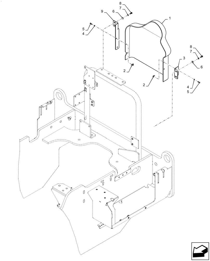 Схема запчастей Case 621F - (10.102.AA[01]) - DRIVE BELT COVER, WITH AIR CONDITIONING (10) - ENGINE