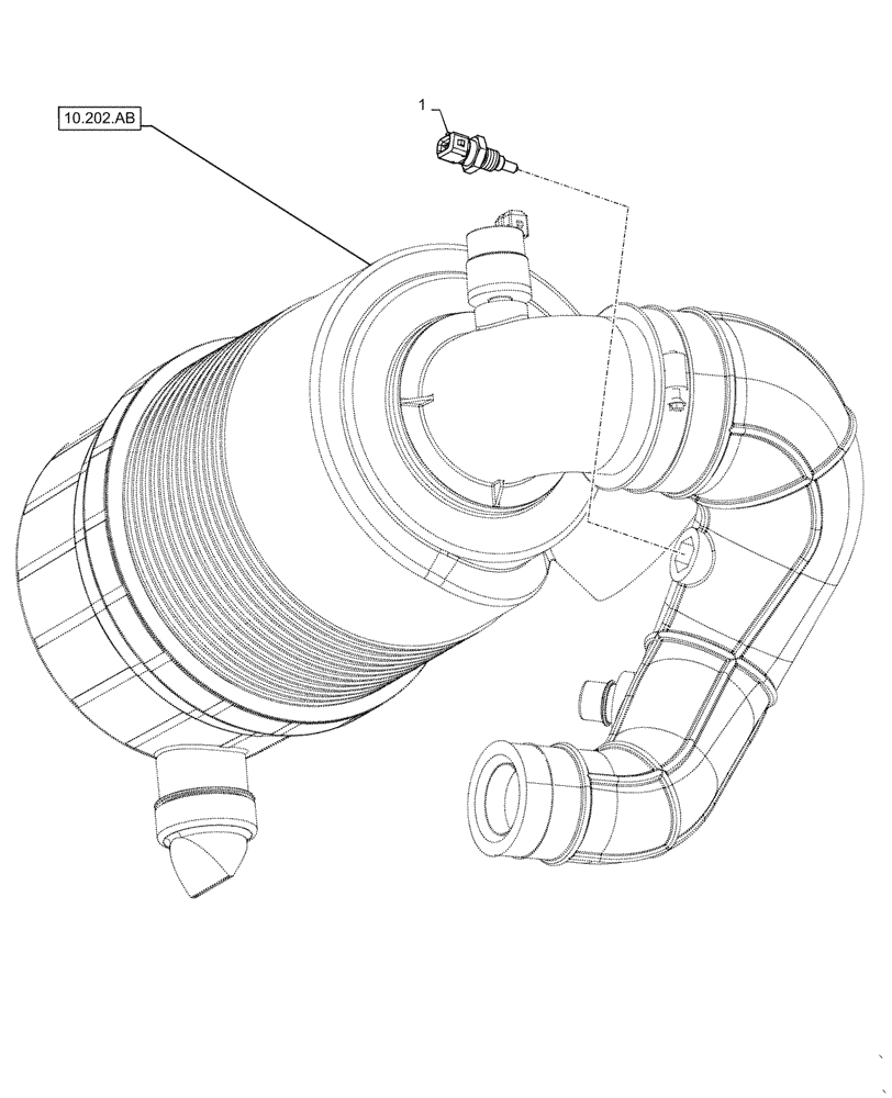 Схема запчастей Case SR270 - (55.014.AD) - AIR INTAKE TEMPERATURE SENDER (55) - ELECTRICAL SYSTEMS