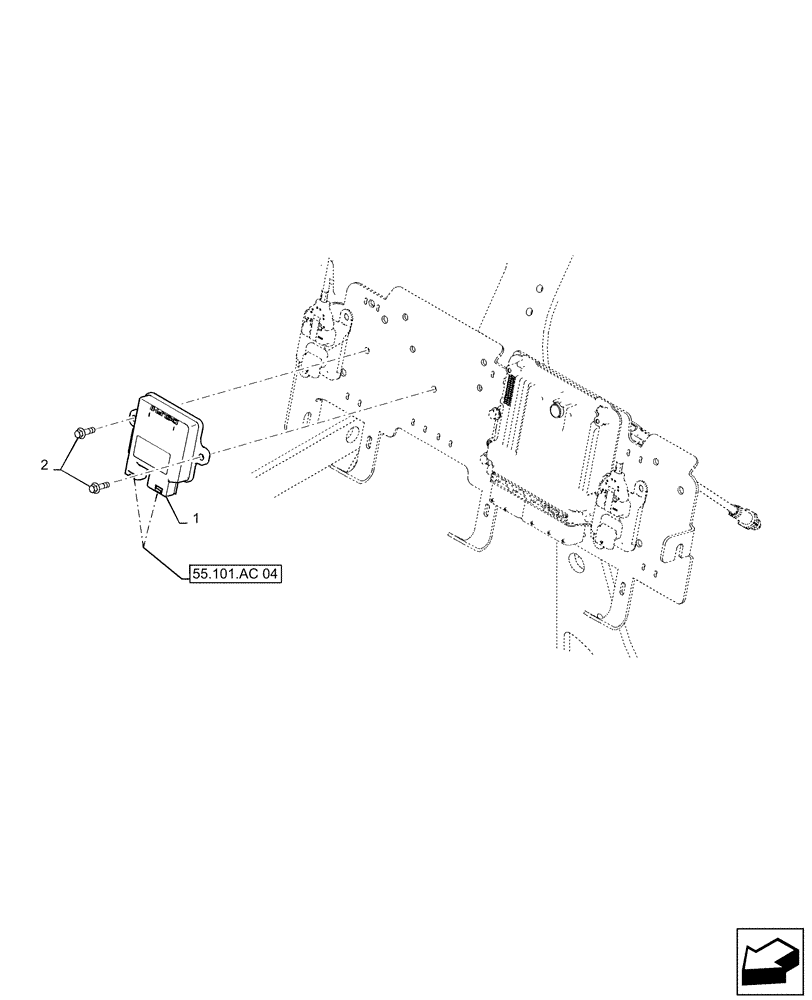 Схема запчастей Case TV380 - (55.015.AA) - NH3 ELECTRONIC CONTROL UNIT (55) - ELECTRICAL SYSTEMS