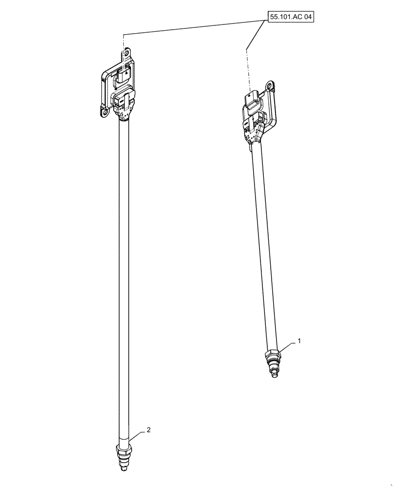 Схема запчастей Case SR270 - (55.988.AG) - NOX SENSOR (55) - ELECTRICAL SYSTEMS