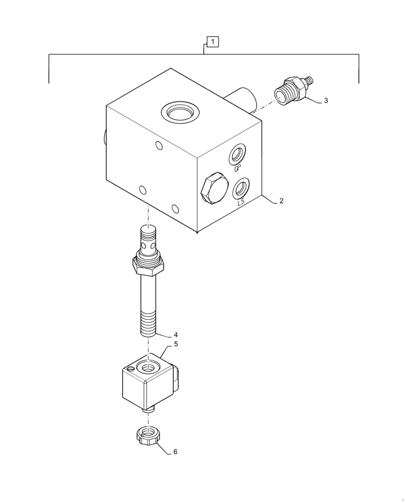 Схема запчастей Case 570N EP - (35.106.AN[04]) - PTO AUXILIARY CONTROL VALVE (35) - HYDRAULIC SYSTEMS