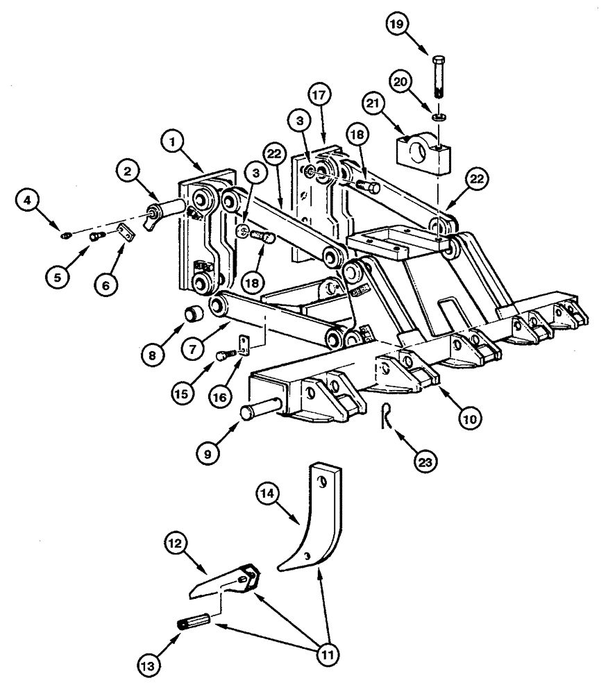 Схема запчастей Case 845 - (09.13[00]) - RIPPER - ASSEMBLY (09) - CHASSIS