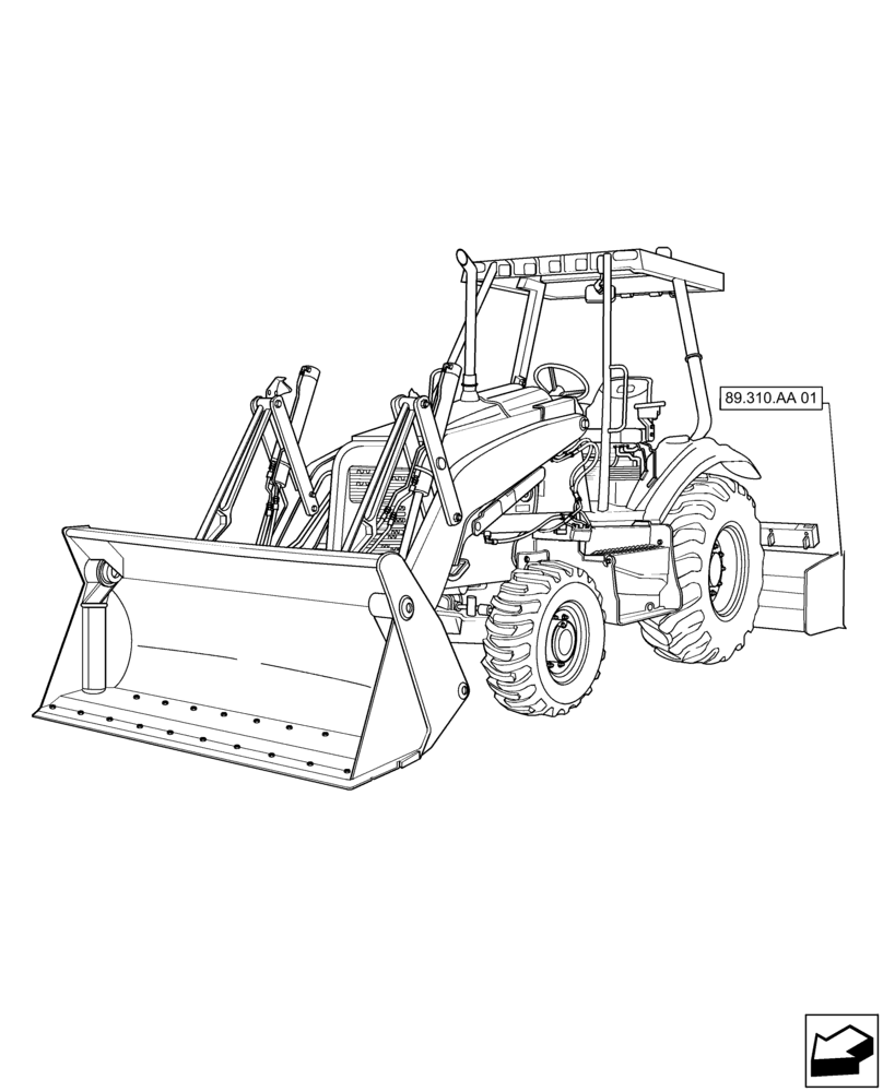 Схема запчастей Case 570N EP - (00.000.89) - PICTORIAL INDEX - TOOLS (00) - GENERAL & PICTORIAL INDEX