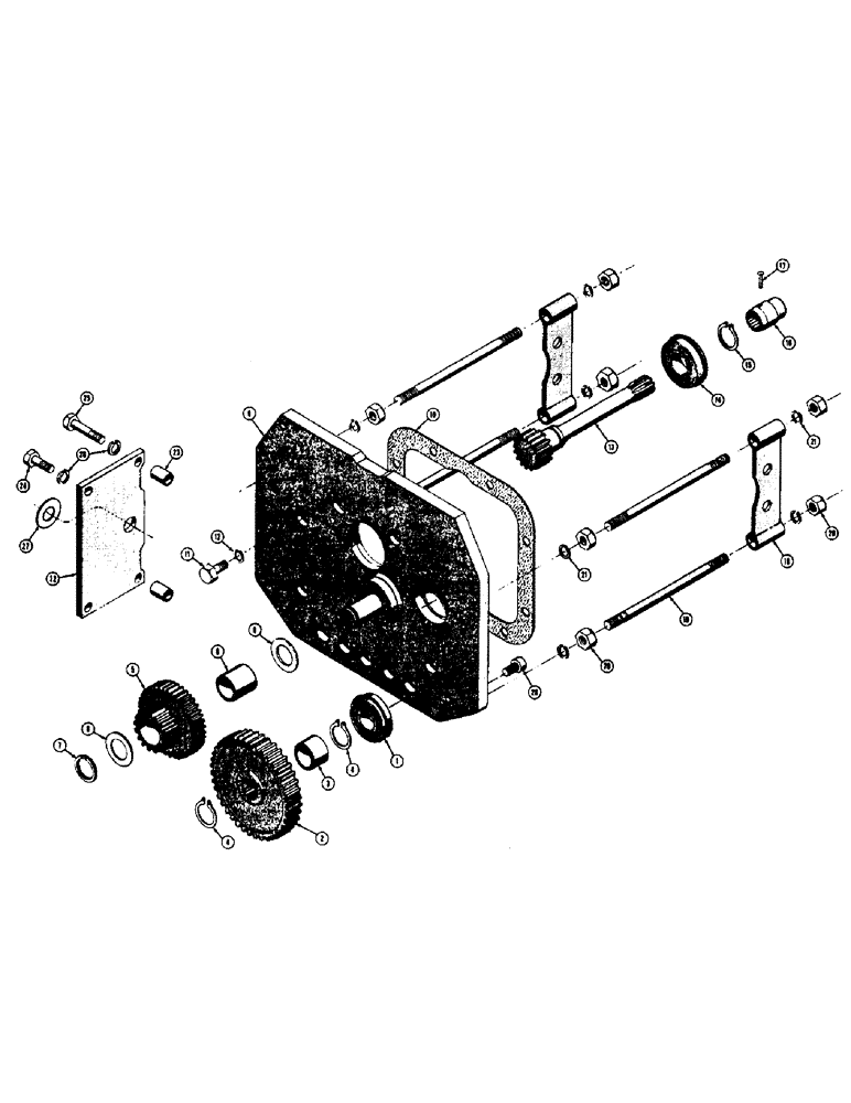 Схема запчастей Case 310C - (172) - C-3 WINCH ADAPTER (WITH FLAT ADAPTER PLATE) (05) - UPPERSTRUCTURE CHASSIS