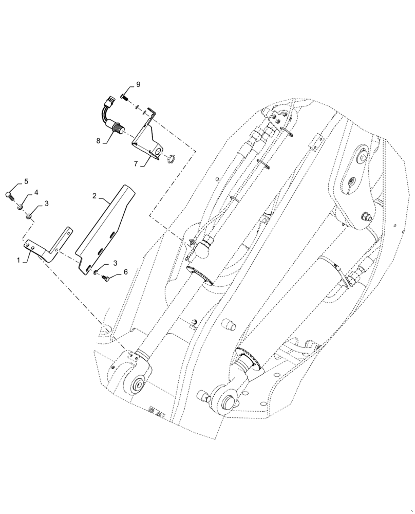 Схема запчастей Case 621F - (55.415.AA[01]) - RETURN TO DIG CONTROL, XT/TC (55) - ELECTRICAL SYSTEMS