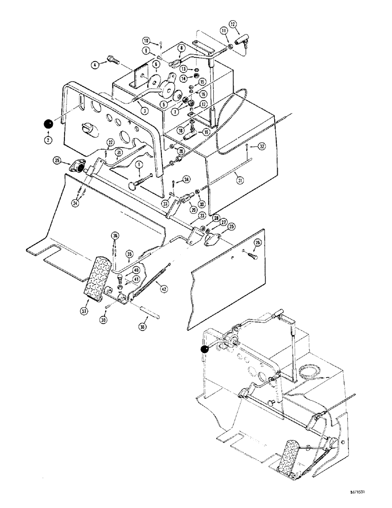 Схема запчастей Case 310G - (092) - ENGINE CONTROLS - GAS (01) - ENGINE