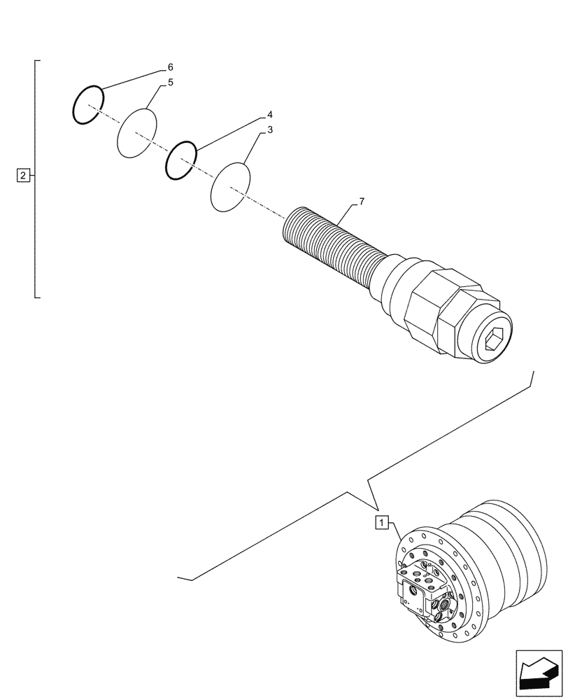 Схема запчастей Case CX300D LC - (35.353.AB) - TRAVEL MOTOR & REDUCTION GEAR, RELIEF VALVE (35) - HYDRAULIC SYSTEMS