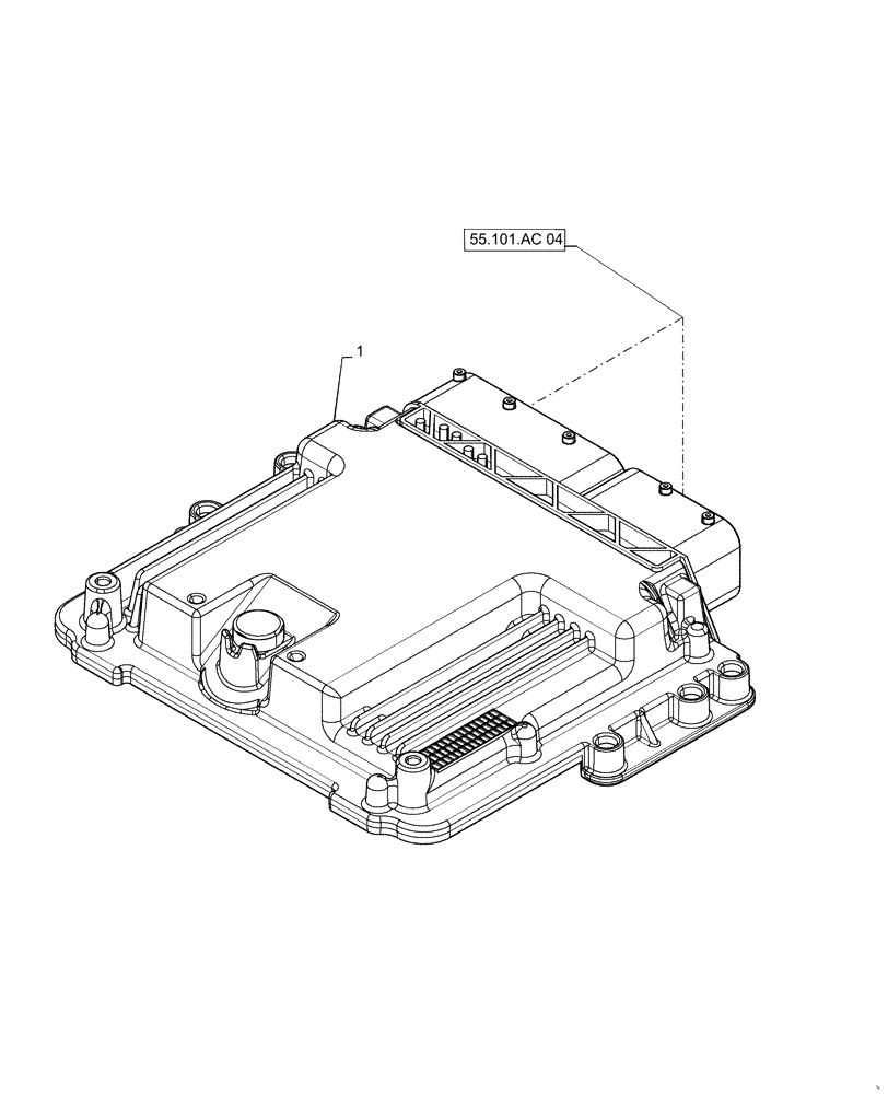 Схема запчастей Case TR340 - (55.015.AA) - ENGINE, ELECTRONIC CONTROL UNIT (55) - ELECTRICAL SYSTEMS