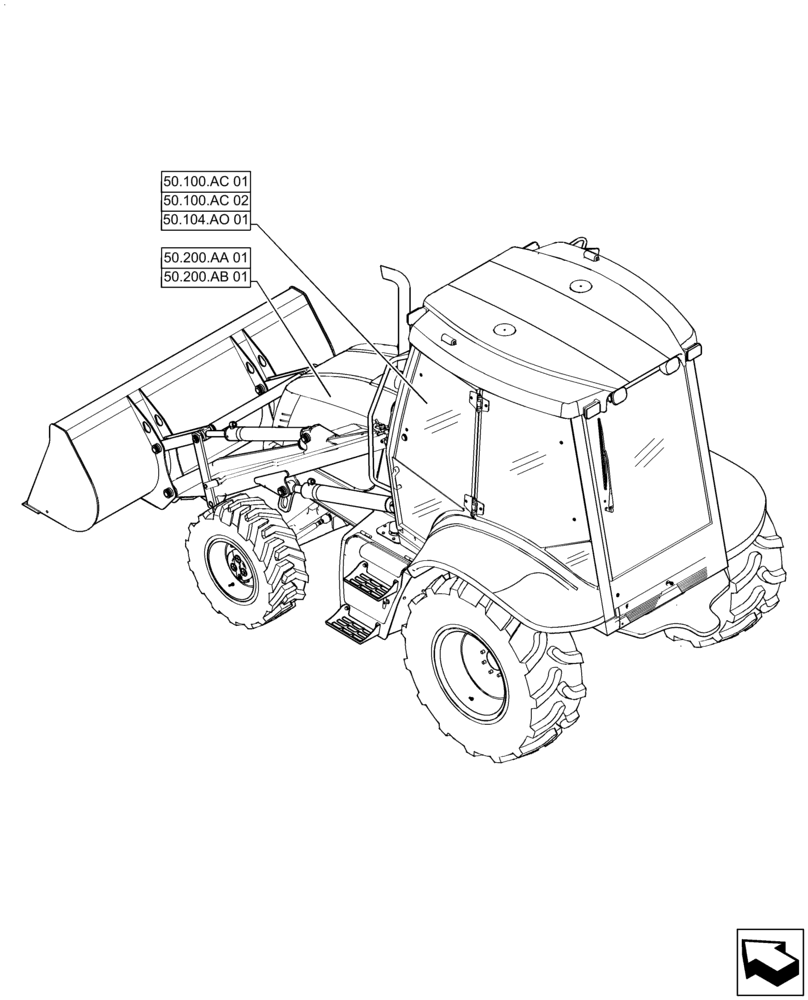 Схема запчастей Case 570N EP - (00.000.50) - PICTORIAL INDEX - CAB CLIMATE CONTROL (00) - GENERAL & PICTORIAL INDEX