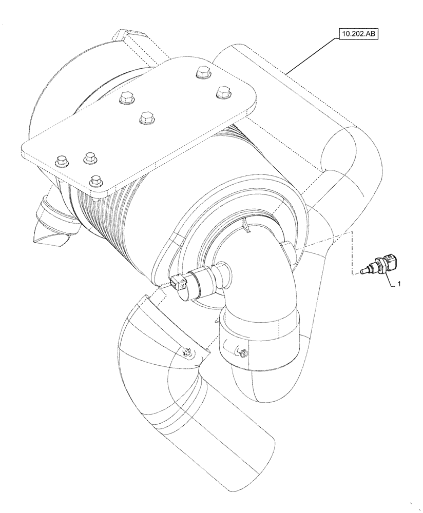 Схема запчастей Case TR310 - (55.014.AD) - AIR INTAKE TEMPERATURE SENDER (55) - ELECTRICAL SYSTEMS