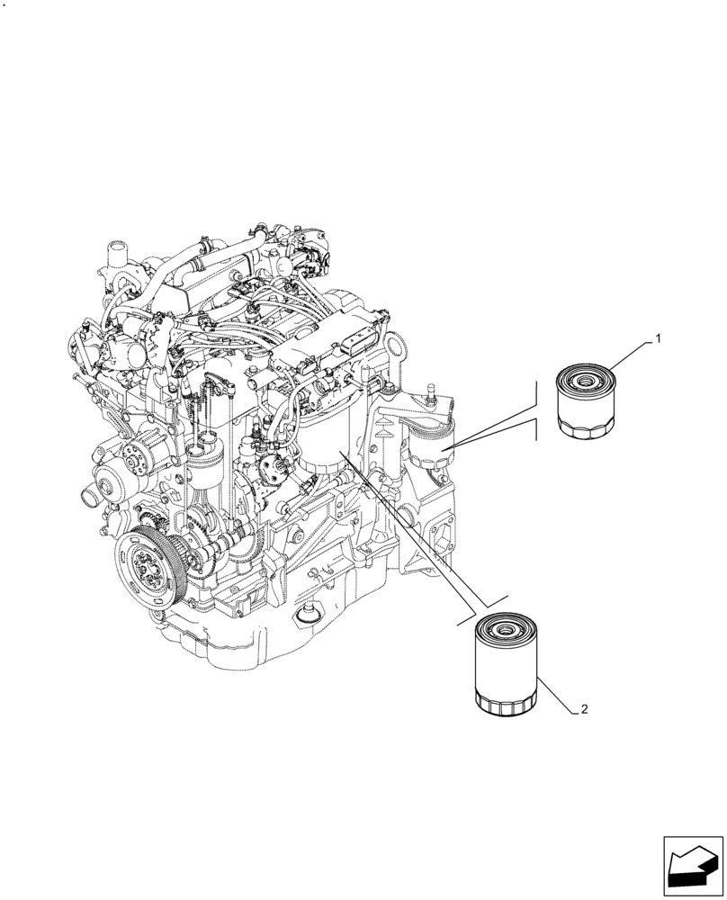 Схема запчастей Case F5HFL463D G001 - (05.100.03[01]) - FILTERS (05) - SERVICE & MAINTENANCE