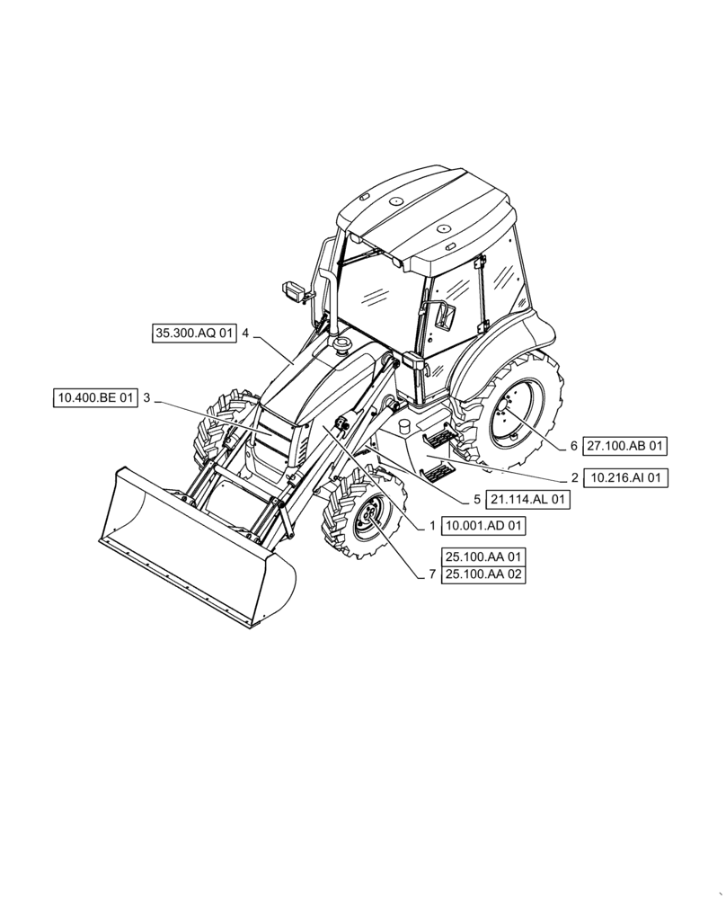 Схема запчастей Case 570N EP - (05.100.04[01]) - CAPACITIES, 4WD (05) - SERVICE & MAINTENANCE