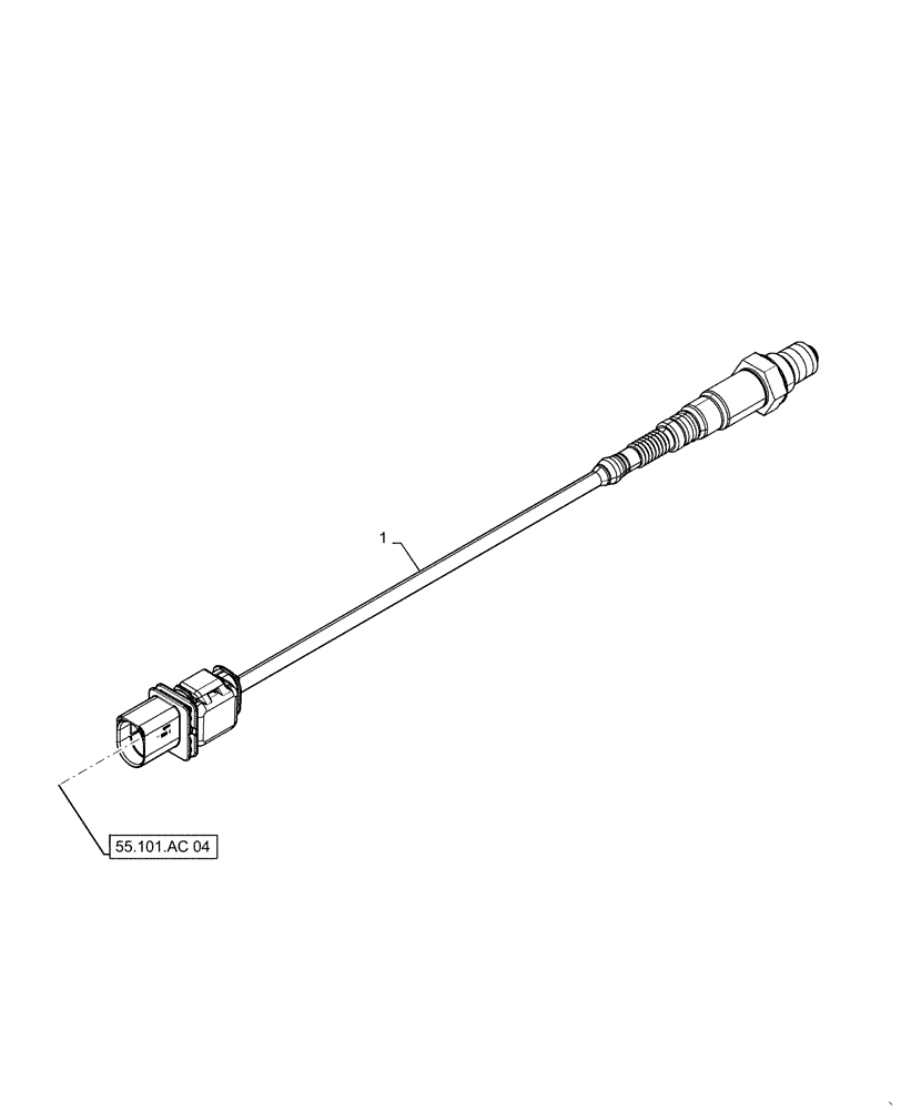 Схема запчастей Case TR310 - (55.989.AD) - LAMBDA SENSOR (55) - ELECTRICAL SYSTEMS