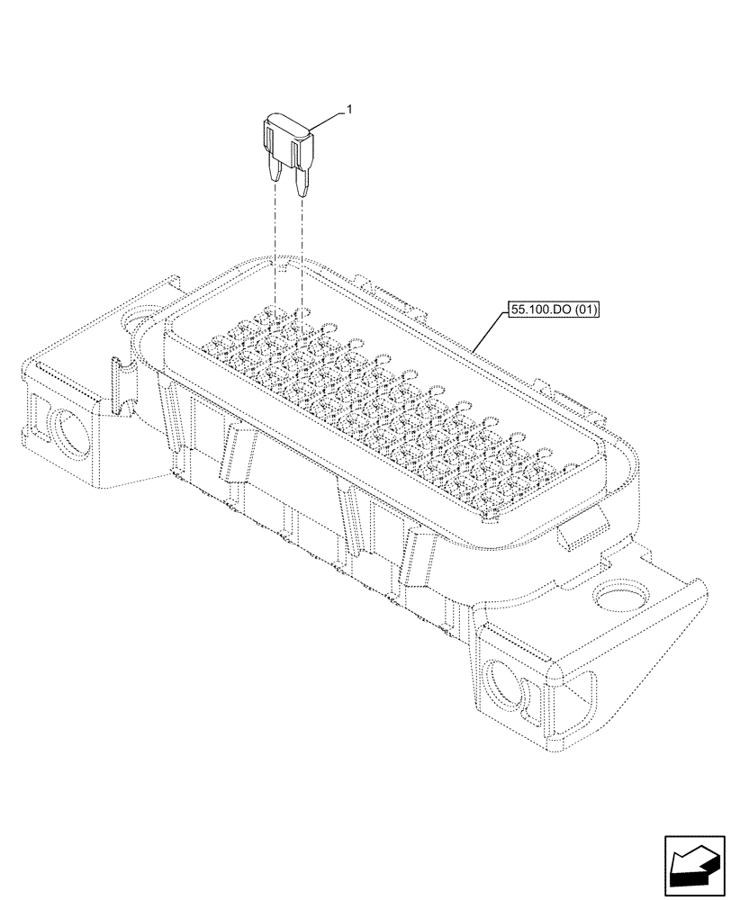 Схема запчастей Case 590SN - (55.202.AX[02]) - VAR - 423093 - THERMOSTART, FUSE - C9127 (55) - ELECTRICAL SYSTEMS