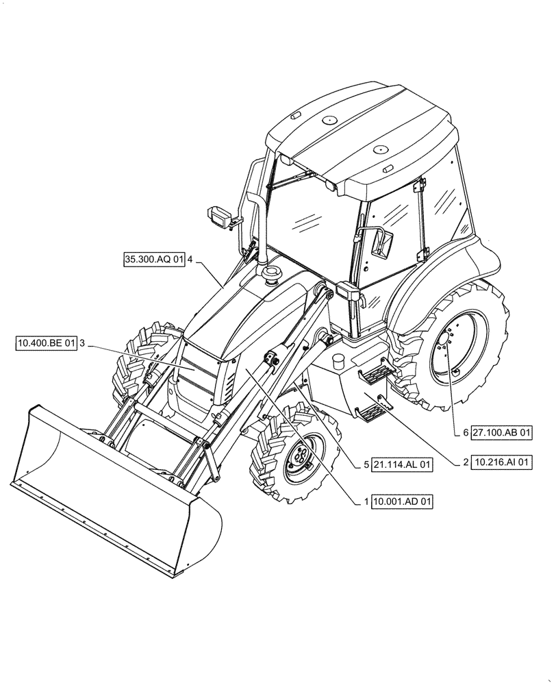 Схема запчастей Case 570N EP - (05.100.04[01]) - CAPACITIES, 2WD (05) - SERVICE & MAINTENANCE