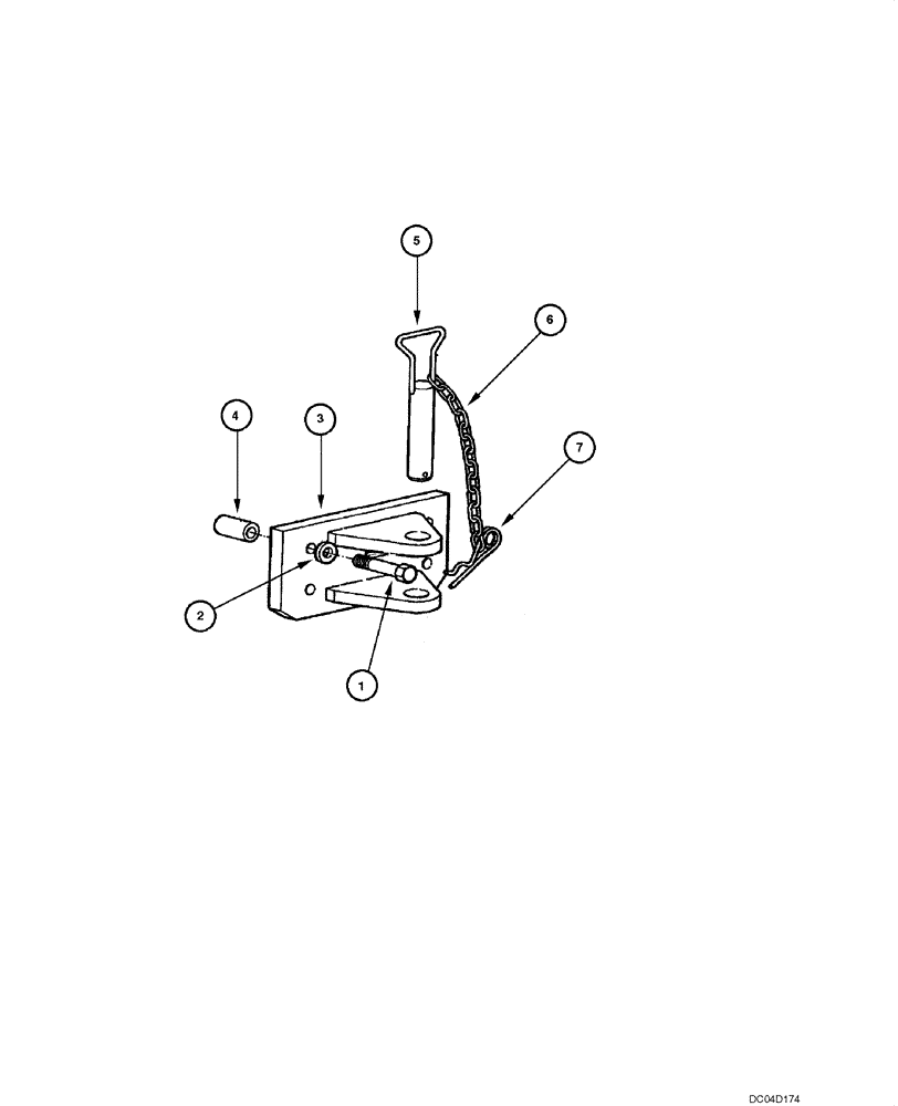 Схема запчастей Case 885 - (09.20[00]) - TRACTION HOOK- ASSEMBLY (09) - CHASSIS