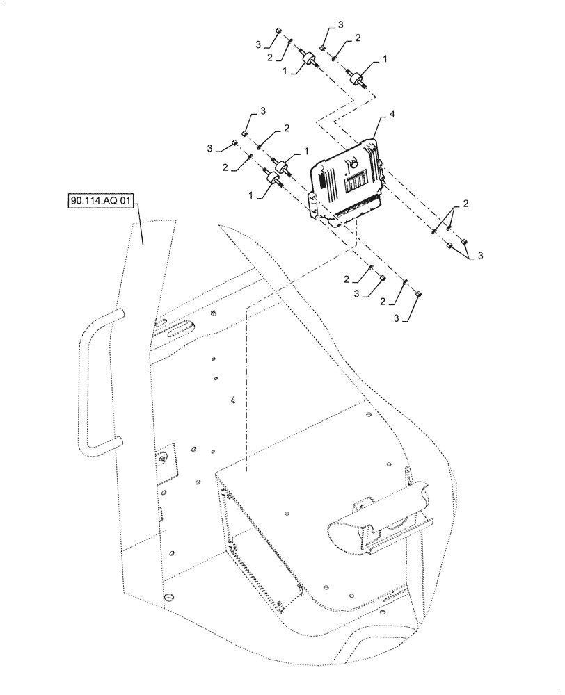 Схема запчастей Case 586H - (55.015.AA[01]) - CONTROL UNIT (55) - ELECTRICAL SYSTEMS