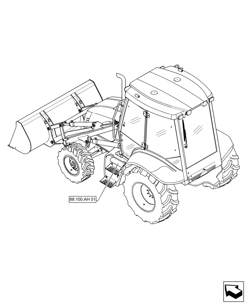 Схема запчастей Case 570N EP - (00.000.88) - PICTORIAL INDEX - ACCESSORIES (00) - GENERAL & PICTORIAL INDEX