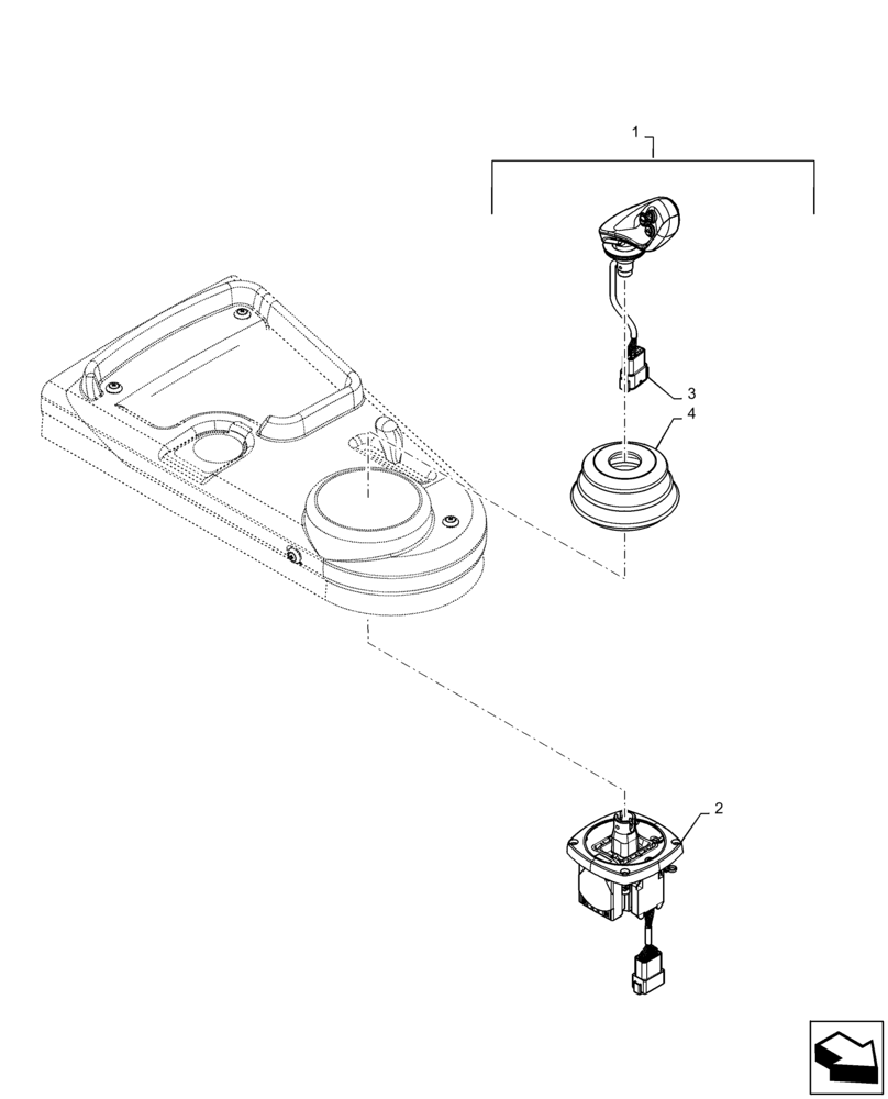 Схема запчастей Case 2050M LT - (55.512.CL) - JOYSTICK, LEFT (55) - ELECTRICAL SYSTEMS