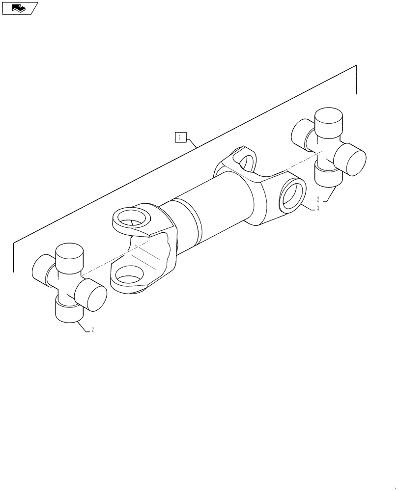 Схема запчастей Case 621F - (21.155.AN[01]) - DRIVE SHAFT, REAR (21) - TRANSMISSION