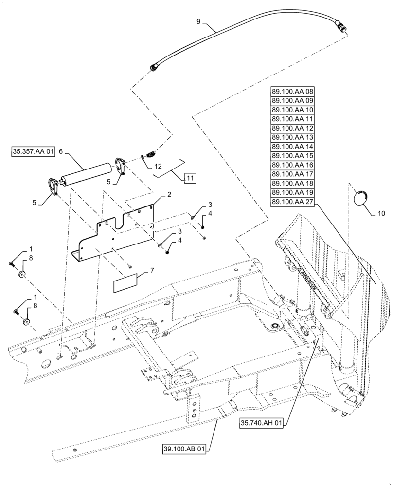 Схема запчастей Case 586H - (35.355.AB[01]) - VAR - 423041 - HYDRAULIC LOAD CONTROL (35) - HYDRAULIC SYSTEMS