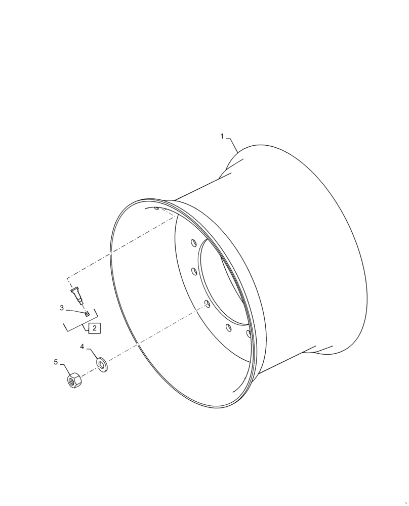 Схема запчастей Case 586H - (44.511.AG[01]) - FRONT WHEEL (44) - WHEELS