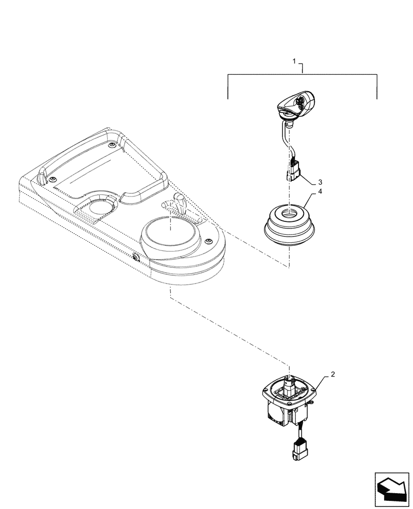 Схема запчастей Case 850M WT/LGP - (55.512.CL) - JOYSTICK, LEFT (55) - ELECTRICAL SYSTEMS