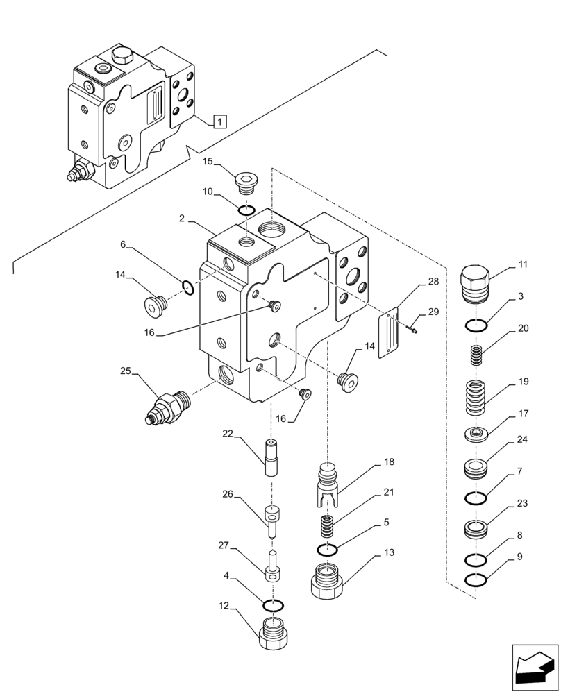 Схема запчастей Case CX300D LC - (35.736.AG[02]) - VAR - 481064 - BOOM, LIFT CYLINDER, SAFETY VALVE, COMPONENTS (35) - HYDRAULIC SYSTEMS