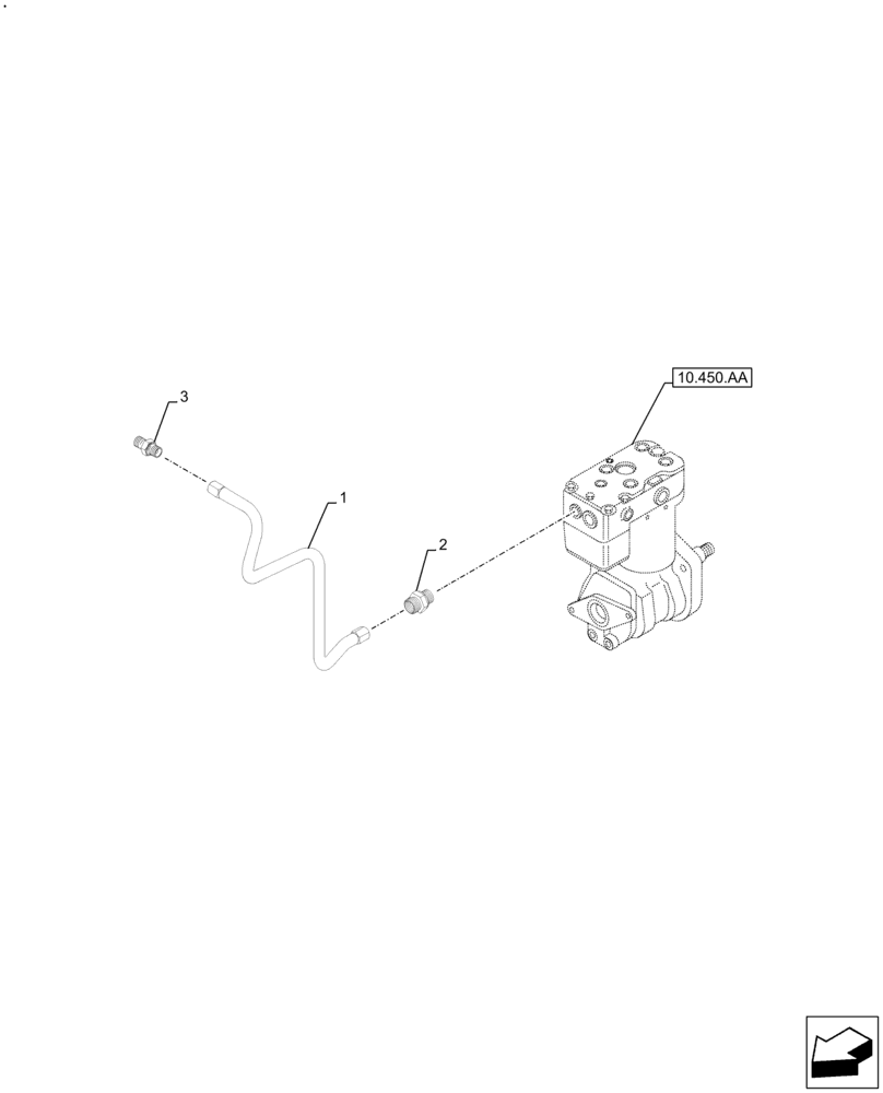 Схема запчастей Case F2CFE614E B006 - (10.450.AE) - COMPRESSED AIR LINES (10) - ENGINE