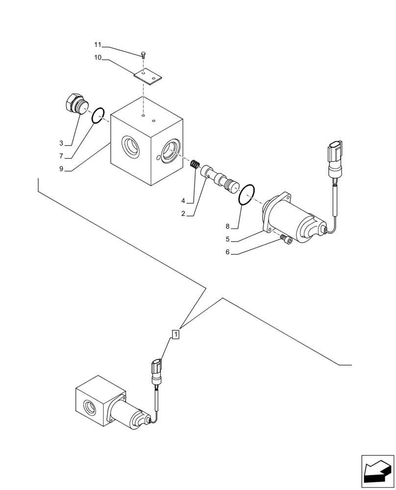 Схема запчастей Case CX300D LC - (35.352.AW) - VAR - 461568 - LOCKOUT SOLENOID VALVE, FREE SWING (35) - HYDRAULIC SYSTEMS
