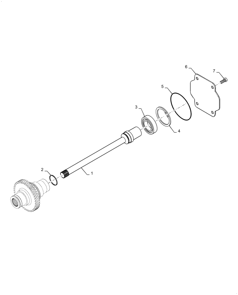 Схема запчастей Case 621F - (21.140.AQ) - PTO SHAFT ASSEMBLY (21) - TRANSMISSION