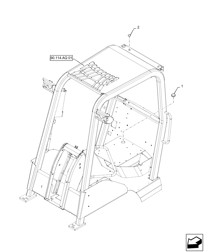 Схема запчастей Case 586H - (55.991.AE[03]) - NO TELEMATIC SYSTEM (55) - ELECTRICAL SYSTEMS