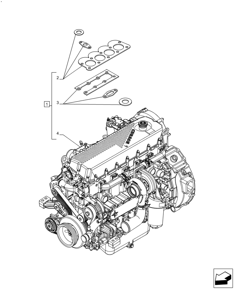 Схема запчастей Case F2CFE614E B006 - (10.001.AD) - ENGINE (10) - ENGINE