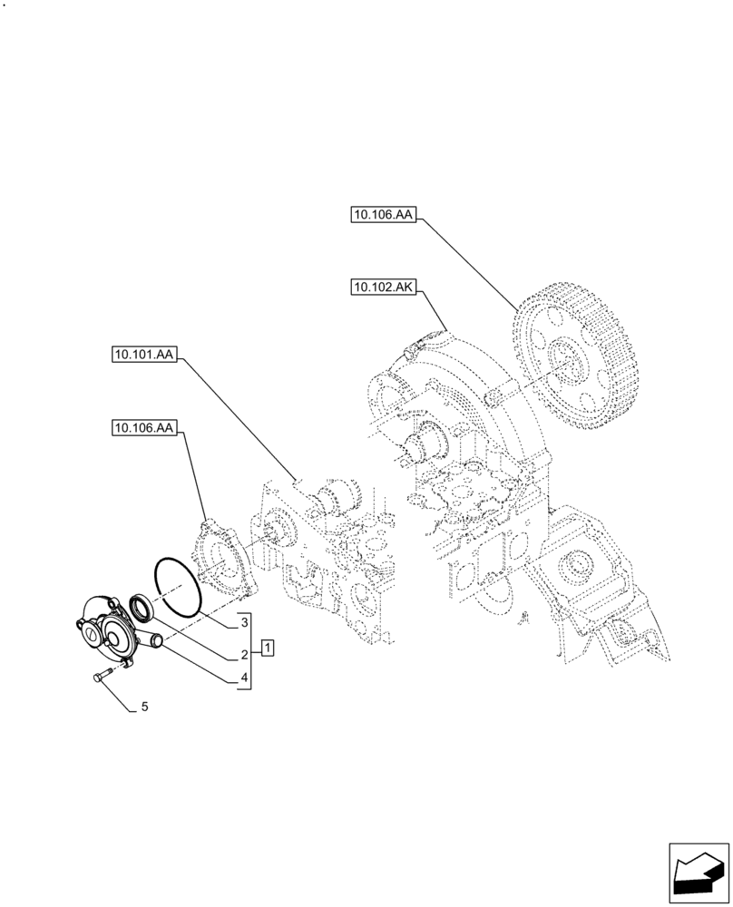 Схема запчастей Case F2CFE614B B006 - (10.304.AP) - CRANKCASE VENTILATION SYSTEM (10) - ENGINE