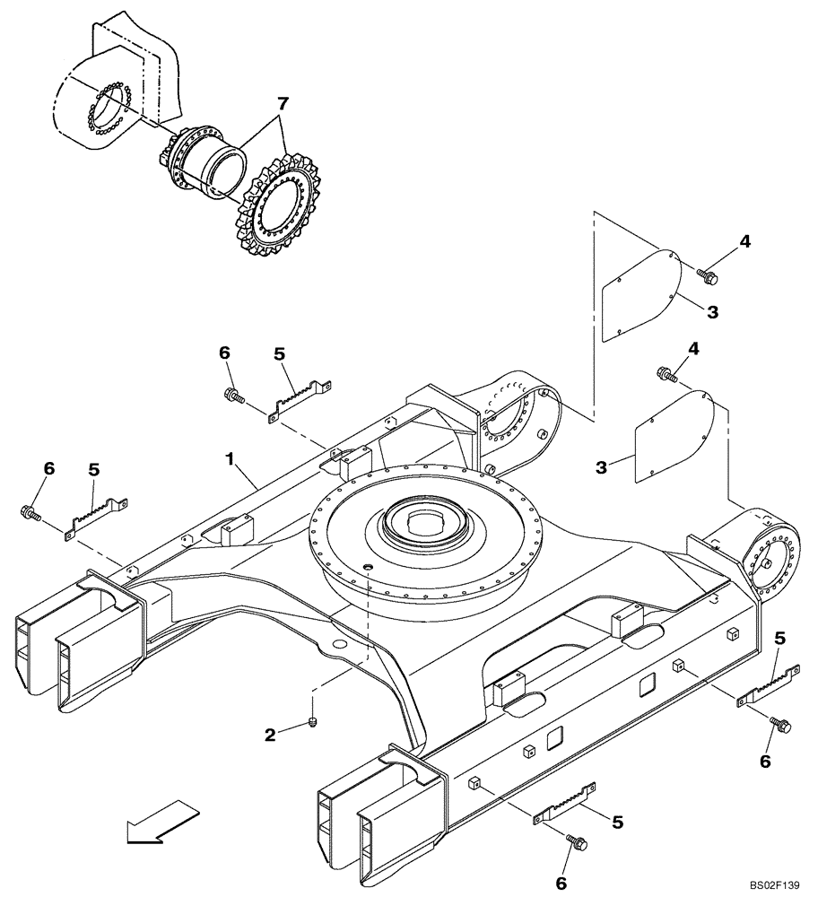 Схема запчастей Case CX210N - (05-01) - UNDERCARRIAGE (Dec 8 2009 8:48AM) (11) - TRACKS/STEERING