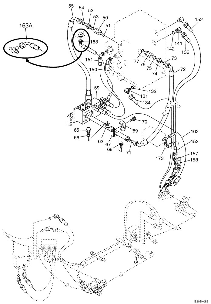 Схема запчастей Case CX210 - (08-54) - HYDRAULICS, AUXILIARY - DOUBLE ACTING CIRCUIT, PEDAL ACTIVATED (08) - HYDRAULICS